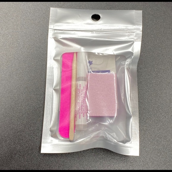 Pink Butterfly Gem Rhinestone RTS Press-On Nails - Picture 4 of 4